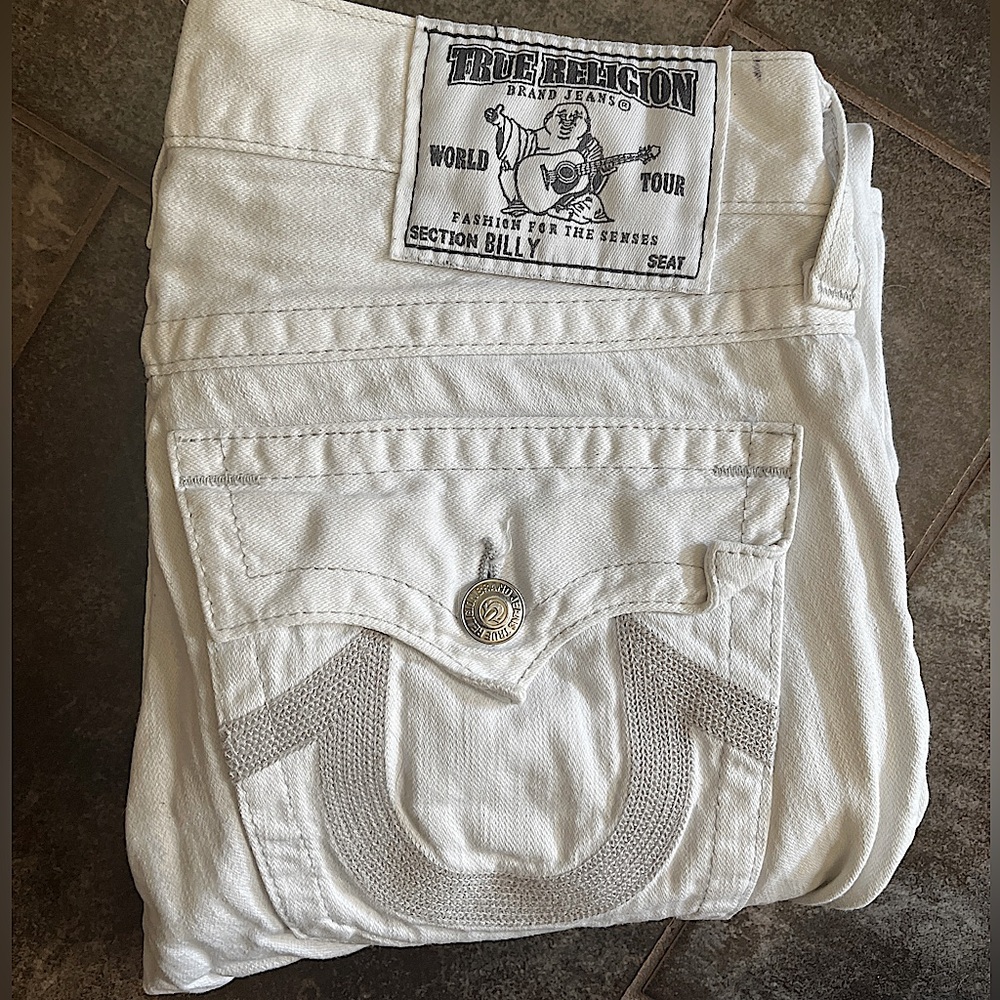 Authentic True Religion world tour fashion for the senses Billy jeans straight.